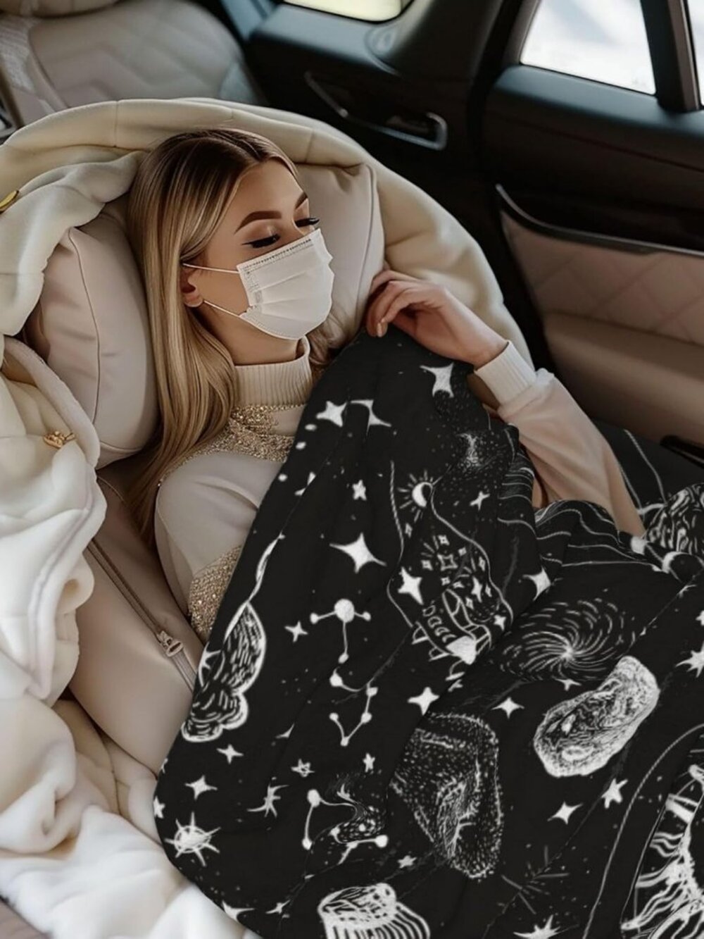 Moon Blanket 60"x50" Gothic Blankets Witchy Blankets Witchy Gifts for Women - Picture 4 of 9